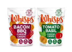 whisps pouch packaging design cheese crisps