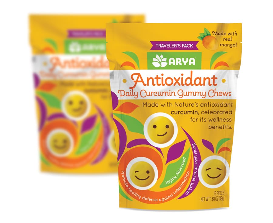 curcumin gummy vitamin wellness pouch design