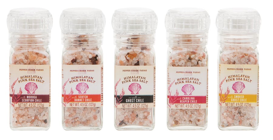 himalayan salt label design grinder jar