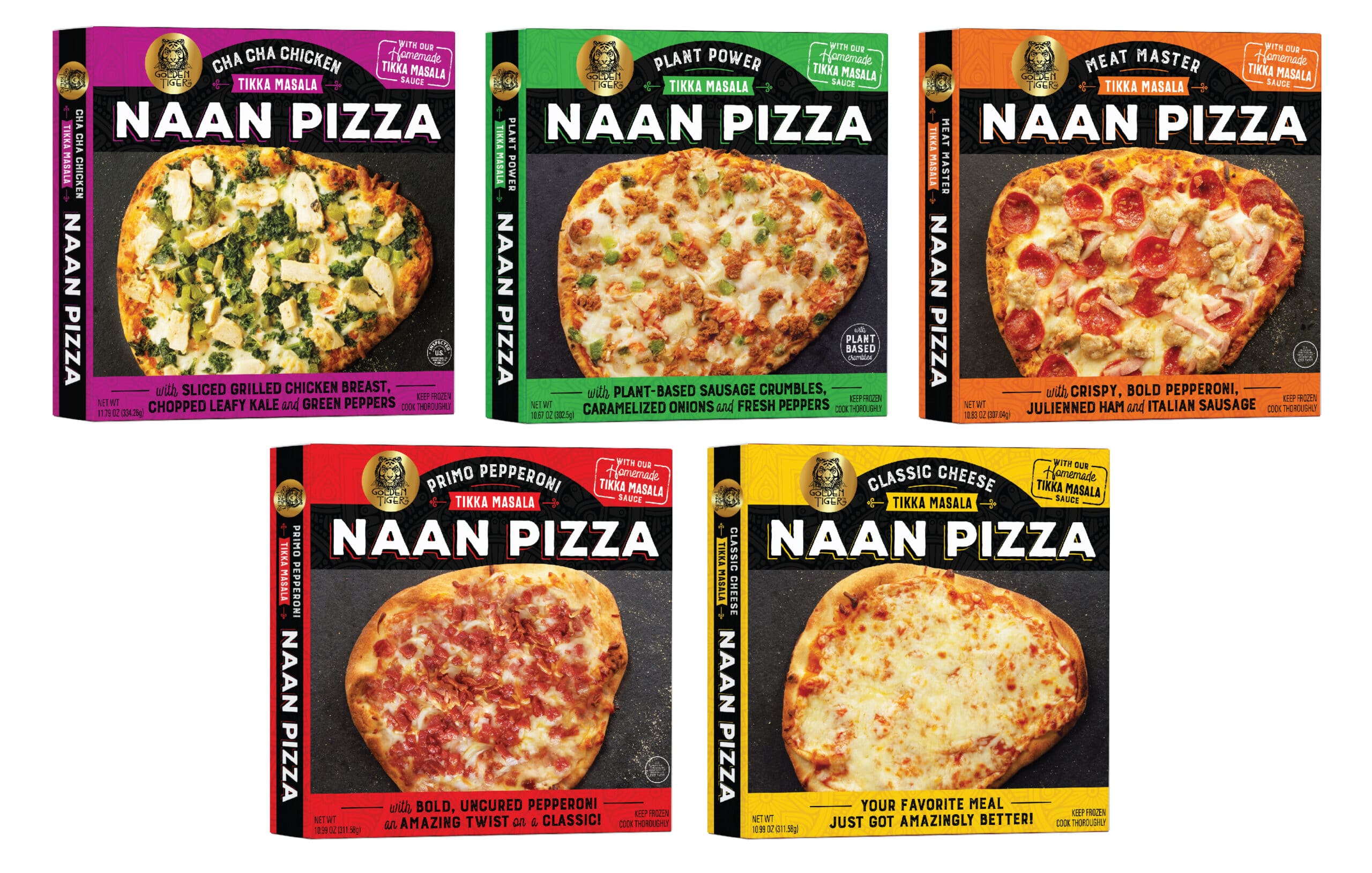 Naan Pizza Frozen Box Packaging Design