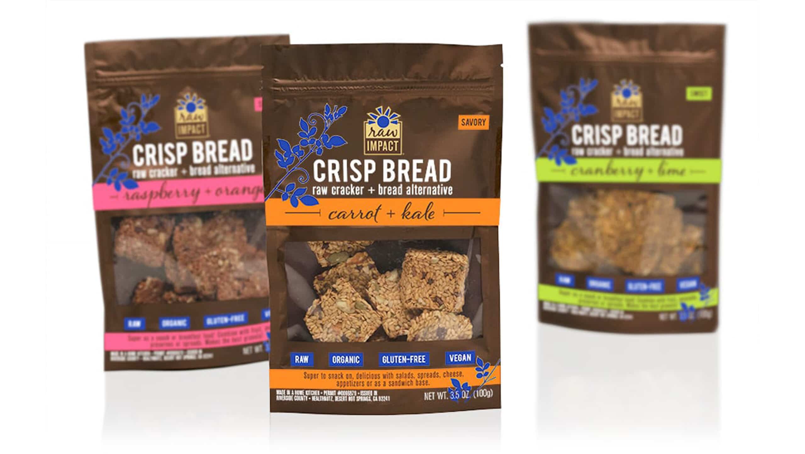 Raw Bread & Cracker Alternative Pouch Packaging Design